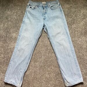 Agolde Women's Straight Jeans in Light Blue